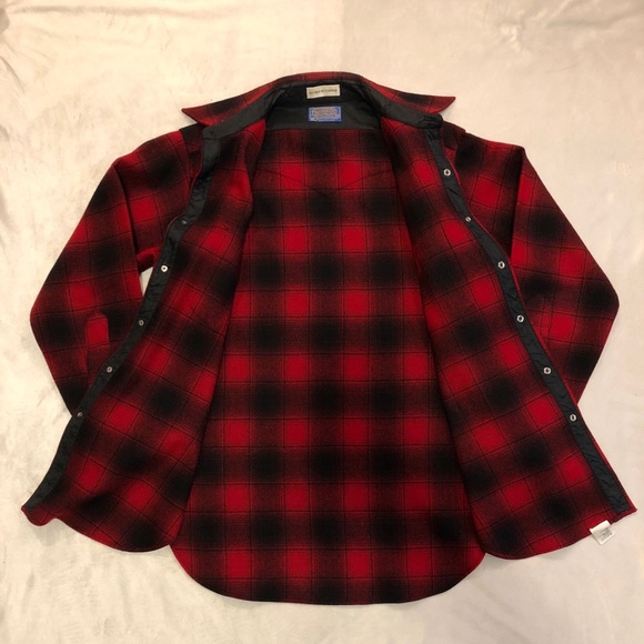 Men’s M Vintage Pendleton Wool Shirt Buffalo Plaid - Picture 2 of 8